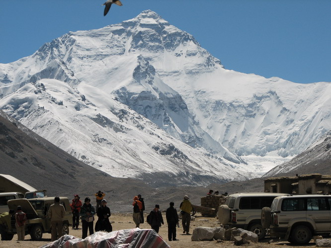 View of the north face of Everest.